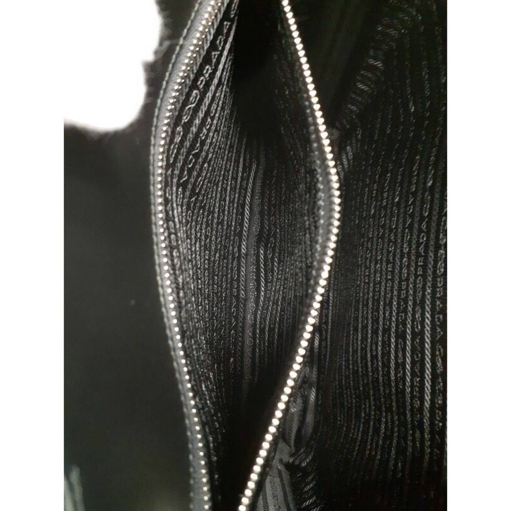 Prada Spazzolato leather tote bag accessory logo Black - Picture 8 of 9